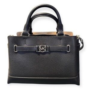 MICHAEL KORS REED SMALL PEBBLED LEATHER SATCHEL/CROSSBODY